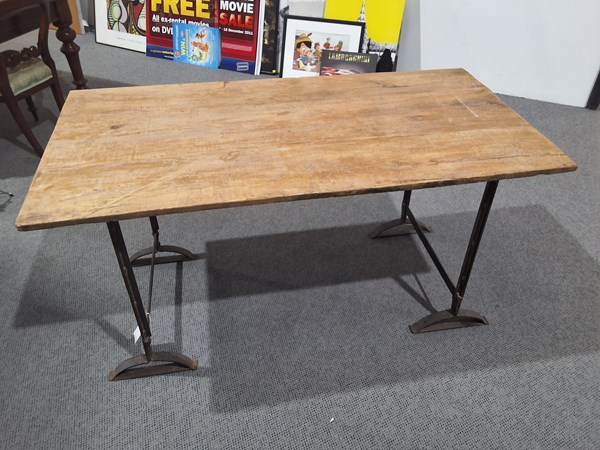 Lot 316 - CAMPAIGN STYLE TABLE