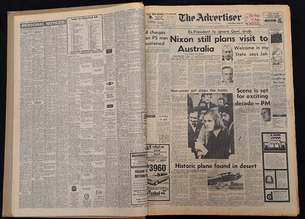 Lot 1259 - THE SA ADVERTISER 1978.