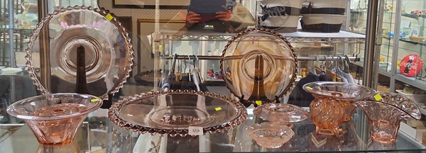 Lot 1215 - PINK GLASS