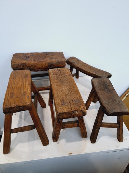 Lot 1451 - MILKING STOOLS