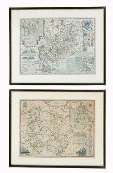 Lot 55 - ENGRAVED MAPS OF WARWICKSHIRE & HEREFORDSHIRE