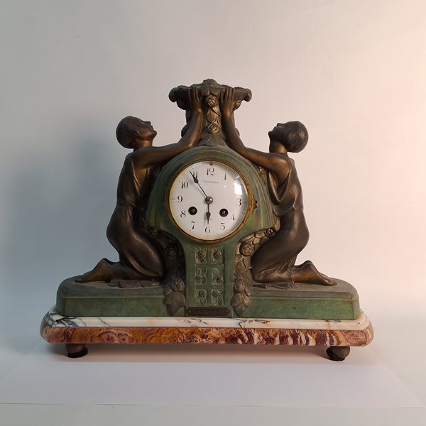 Lot 1390 - FRENCH MANTEL CLOCK