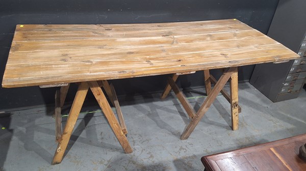 Lot 251 - TRESTLE TABLE