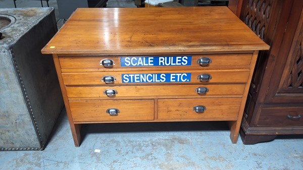 Lot 488 - PLAN DRAWERS