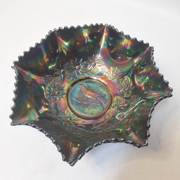 Lot 1273 - CARNIVAL GLASS BOWL