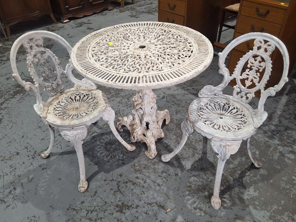 Lot 421 - THREE PIECE OUTDOOR SETTING