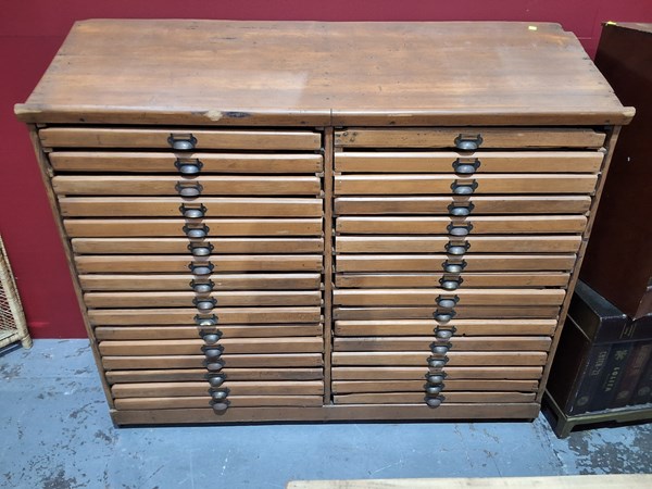 Lot 72 - CHEST OF PRINTER DRAWERS