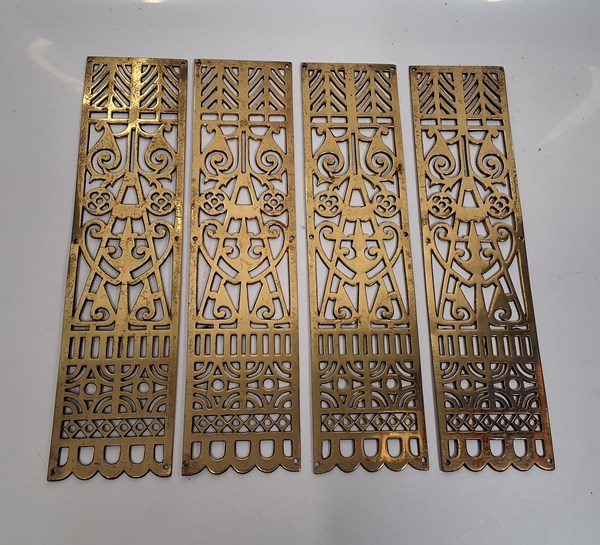Lot 1325 - BRASS DOOR PLATES