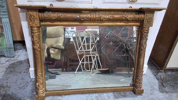 Lot 99 - OVERMANTLE MIRROR