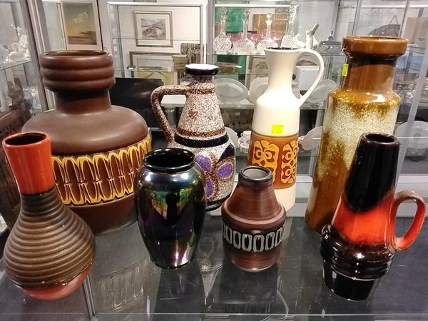 Lot 1411 - MID-CENTURY CERAMIC VASES