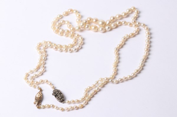 Lot 1010 - PEARL NECKLACES