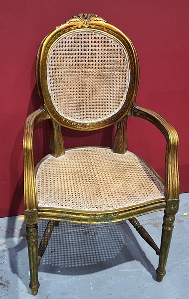 Lot 134 - LOUIS XVI STYLE CHAIR