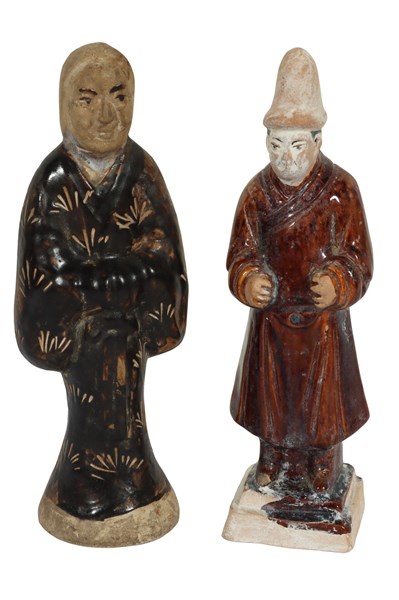 Lot 6 - TWO CHINESE POTTERY FIGURES