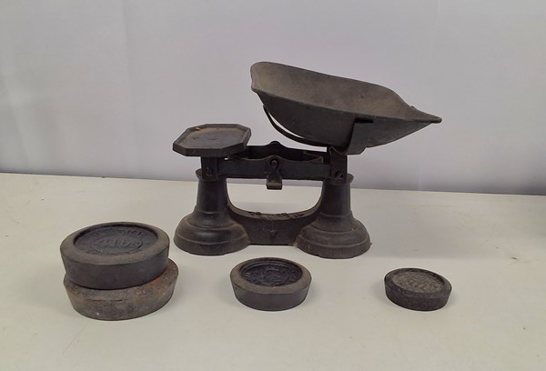 Lot 1349 - CAST IRON SCALES