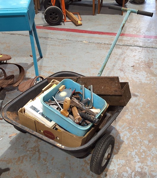 Lot 337 - WAGON OF TOOLS