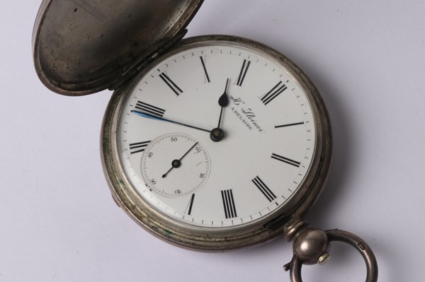 Lot 1057 - SILVER FOB WATCH