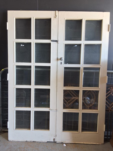 Lot 350 - PAIR OF FRENCH DOORS