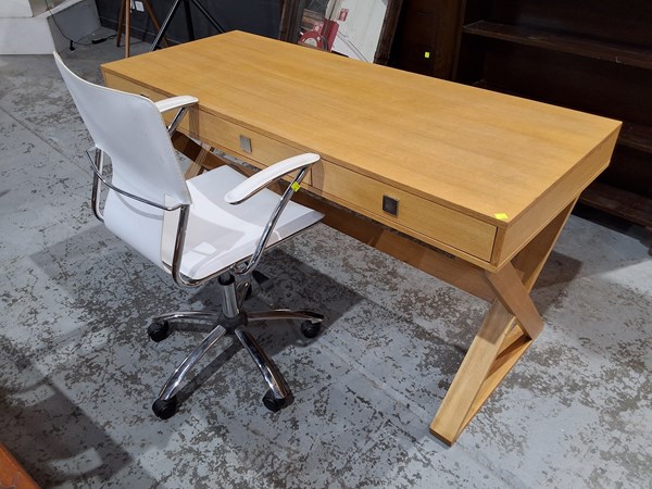 Lot 142 - DESK WITH CHAIR