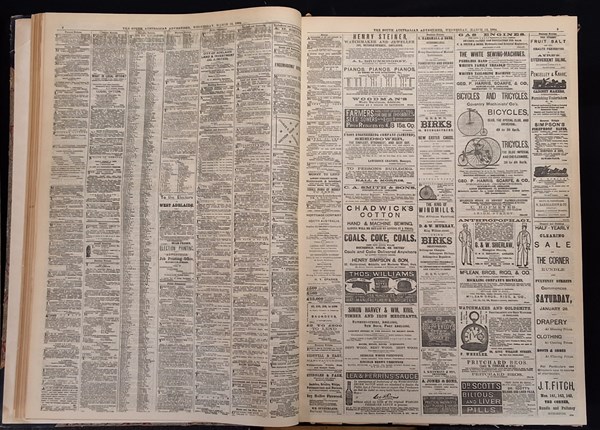 Lot 1190 - THE SA ADVERTISER 1884.