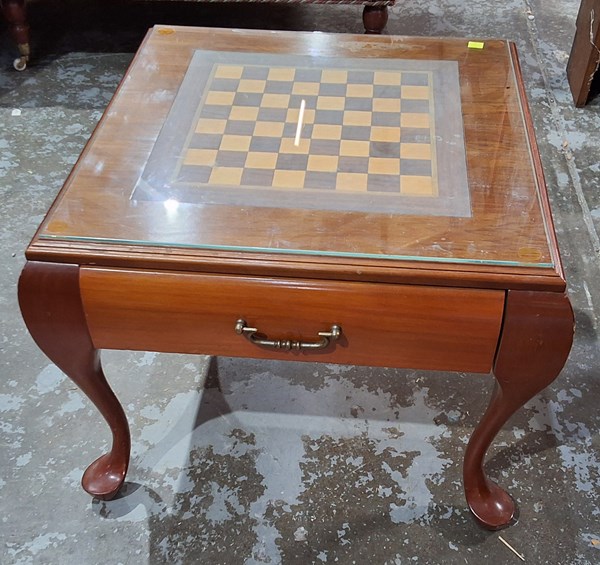 Lot 169 - CHESS TABLE