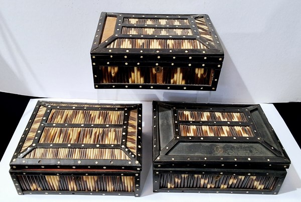 Lot 1189 - PORCUPINE QUILL BOXES