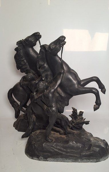 Lot 1374 - SPELTER FIGURES