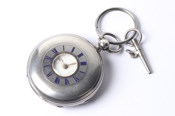 Lot 1063 - SILVER POCKET WATCH