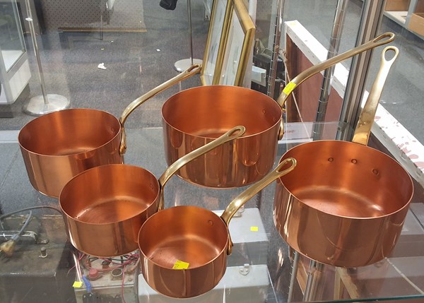 Lot 1154 - COPPER SAUCEPANS