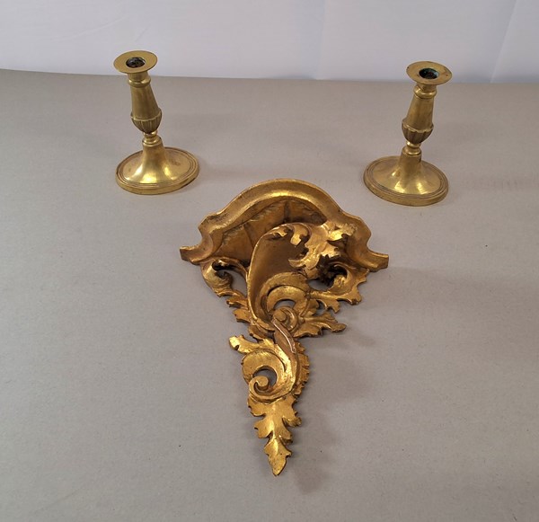 Lot 1325 - BRACKET AND CANDLESTICKS