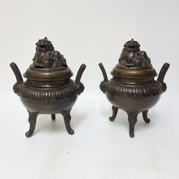 Lot 1195 - BRONZE CENSERS