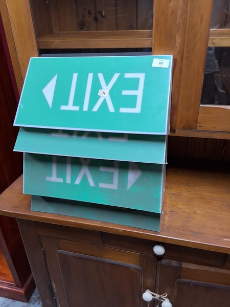 Lot 80 - EXIT SIGNS