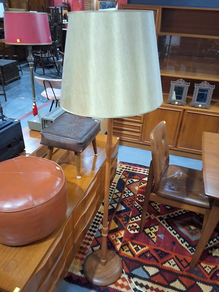 Lot 385 - TEAK STANDARD LAMP