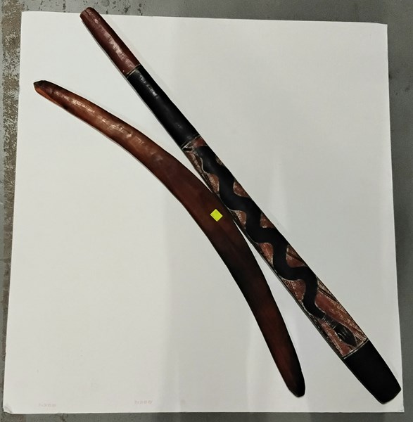 Lot 1213 - BOOMERANG & DIGGING STICK