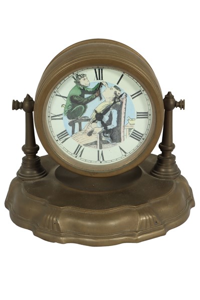 Lot 116 - ANIMATED MONKEY BARBER CLOCK