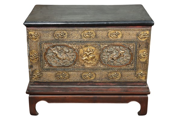 Lot 249 - CHINESE CHEST ON STAND