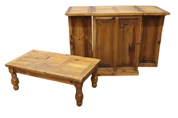 Lot 112 - SERVERY BAR & COFFEE TABLE