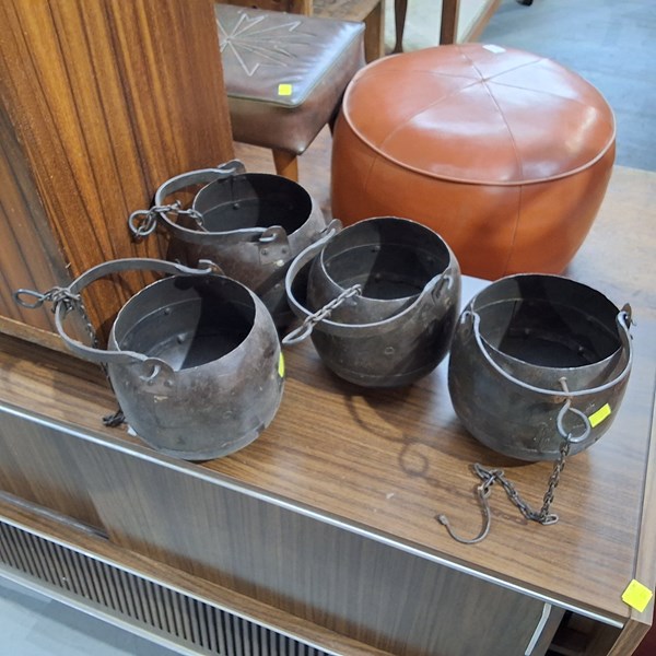 Lot 294 - FOUR HANGING PLANT POTS