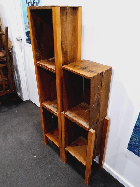 Lot 205 - CRATE SHELVES