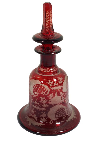 Lot 122 - RUBY GLASS PERFUME BOTTLE