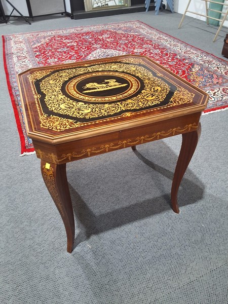 Lot 262 - ITALIAN SORRENTO GAMES TABLE