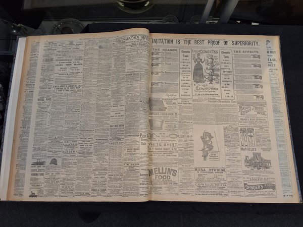 Lot 1206 - THE ADVERTISER 1898, A Bound Volume containing Advertiser Jan and Feb 1898