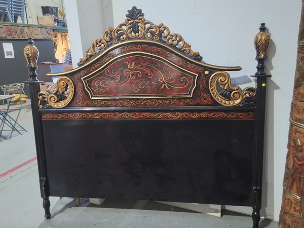 Lot 363 - ORNATE BEDHEAD