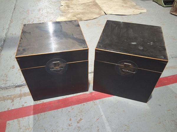 Lot 114 - PAIR OF STORAGE BOXES