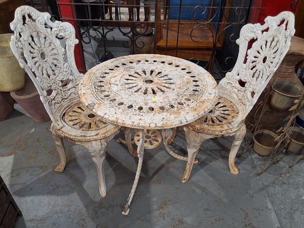Lot 340 - CAST ALLOY OUTDOOR SETTING