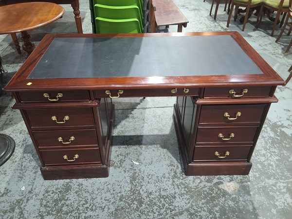 Lot 183 - TWIN PEDESTAL DESK