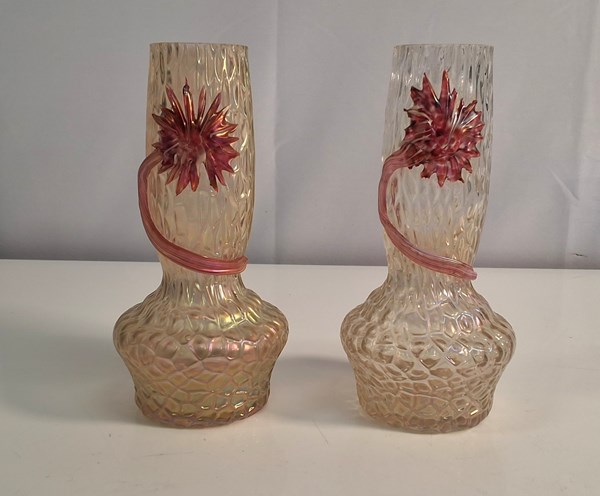 Lot 1172 - IRIDESCENT VASES